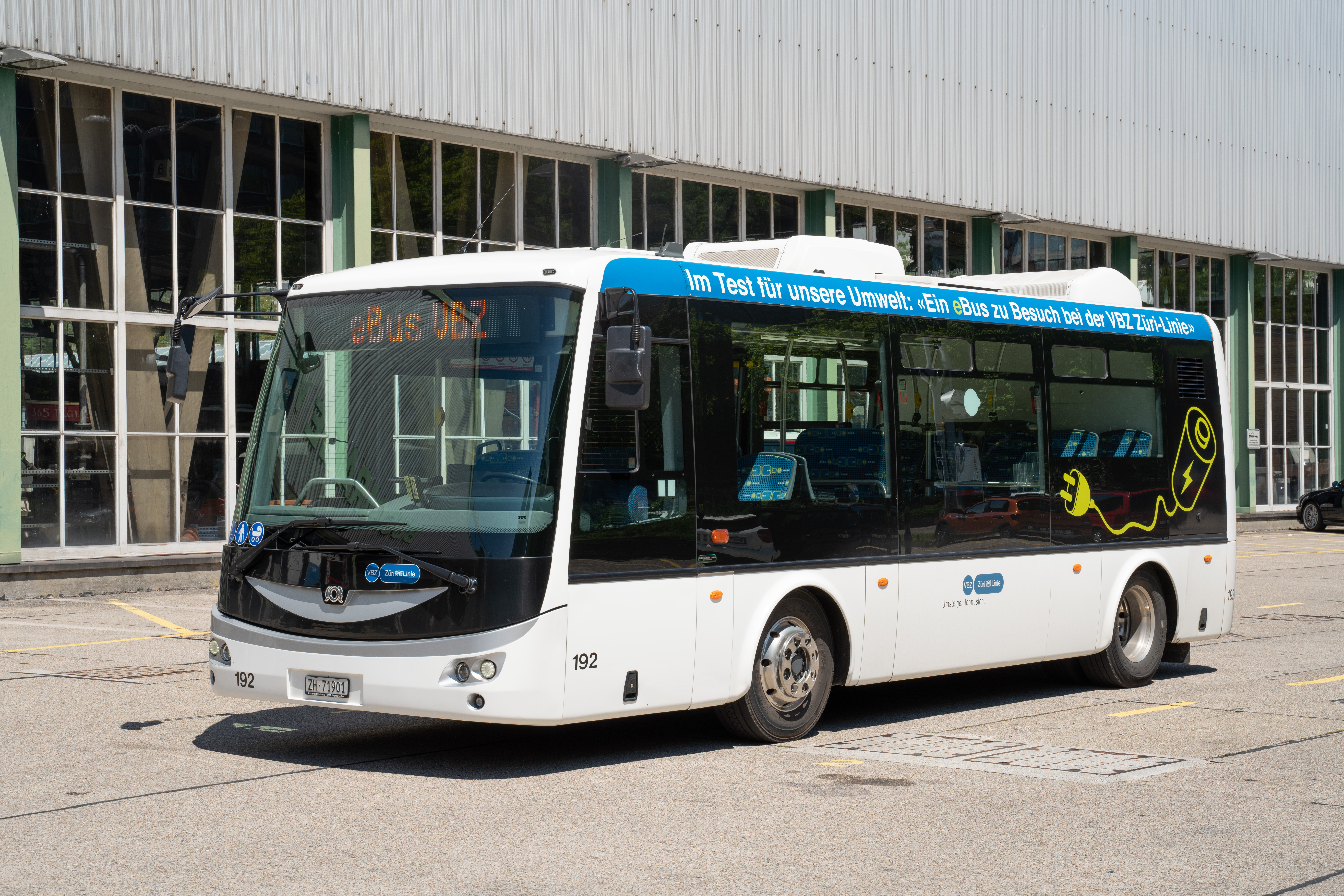 Der Elektrobus SOR EBN8 im Testbetrieb bei der VBZ. Bild Tom Kawara fuer VBZ, 12. und 13. Juli 2018.