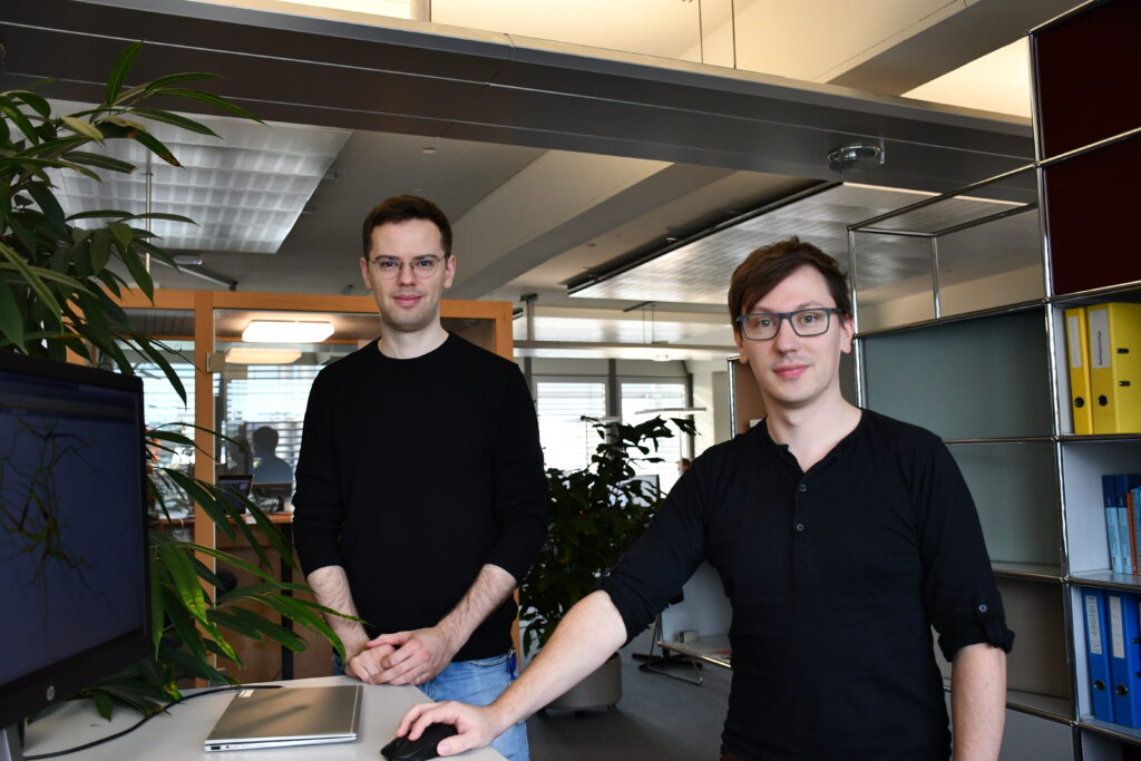 Die Verkehrsingenieure Franz Bleck (links) und Christoph Baur sind bei den VBZ die Spezialisten für Verkehrsmodellierungen.